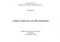 FORCE ANALYSIS OF MECHANISMS