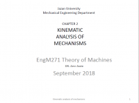 Kinematic Analysis Of Mechanisms