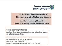 أساسيات المجالات الكهرومغناطيسية والأمواج