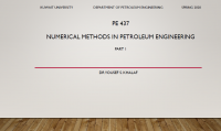 الطرق العددية في الهندسة البترولية