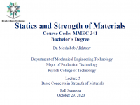 Basic Concepts in Strength of Materials