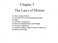 The Laws of Motion