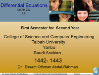 المعادلات التفاضلية