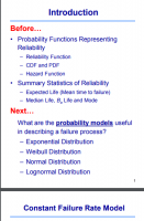 Constant Failure Rate Model