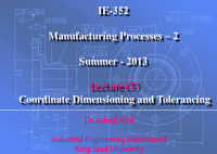 Coordinate Dimensioning and Tolerancing