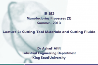 Cutting-Tool Materials and Cutting Fluids