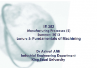 Fundamentals of Machining