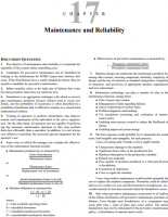 Maintenance and Reliability