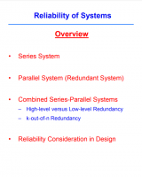 Reliability of Systems
