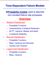 Time Dependent Failure Models