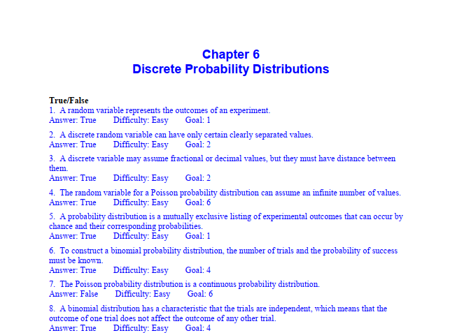 HomeWork | التوزيعات الاحتمالية المنفصلة 1 | موقع حلولي