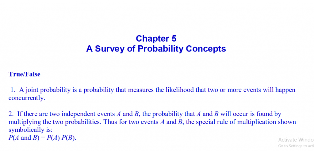 HomeWork | دراسة لمفاهيم الاحتمالية 1 | موقع حلولي