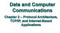 هندسة البروتوكول ، TCP IP ، والتطبيقات المستندة إلى الإنترنت