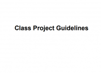 Class Project Guidelines
