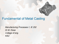 Fundamental of Metal Casting