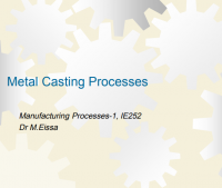 Metal Casting Processes