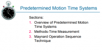 Predetermined Motion Time Systems