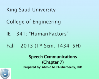 Speech Communications