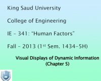 Visual Displays of Dynamic Information