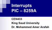 المقاطعات PIC - 8259A