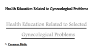 التثقيف الصحي المتعلق بمشاكل أمراض النساء