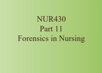 الطب الشرعي في التمريض