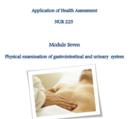 الفحص البدني للجهاز الهضمي والجهاز البولي