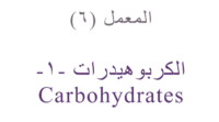 الكربوهيدرات