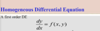 المعادلة التفاضلية المتجانسة