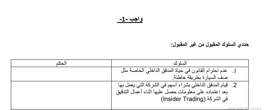 HomeWork | تمارين الرقابة و التدقيق الداخلي | موقع حلولي