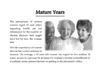 سنوات النضوج