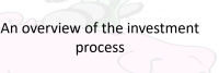 نظرة عامة على عملية الاستثمار